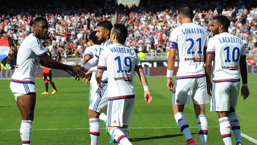 Joie Nabil FEKIR - 22.08.2015 - Lyon / Rennes - 3eme journee de Ligue 1.Photo : Jean Paul Thomas / Icon Sport (Cal Sport Media via AP Images)